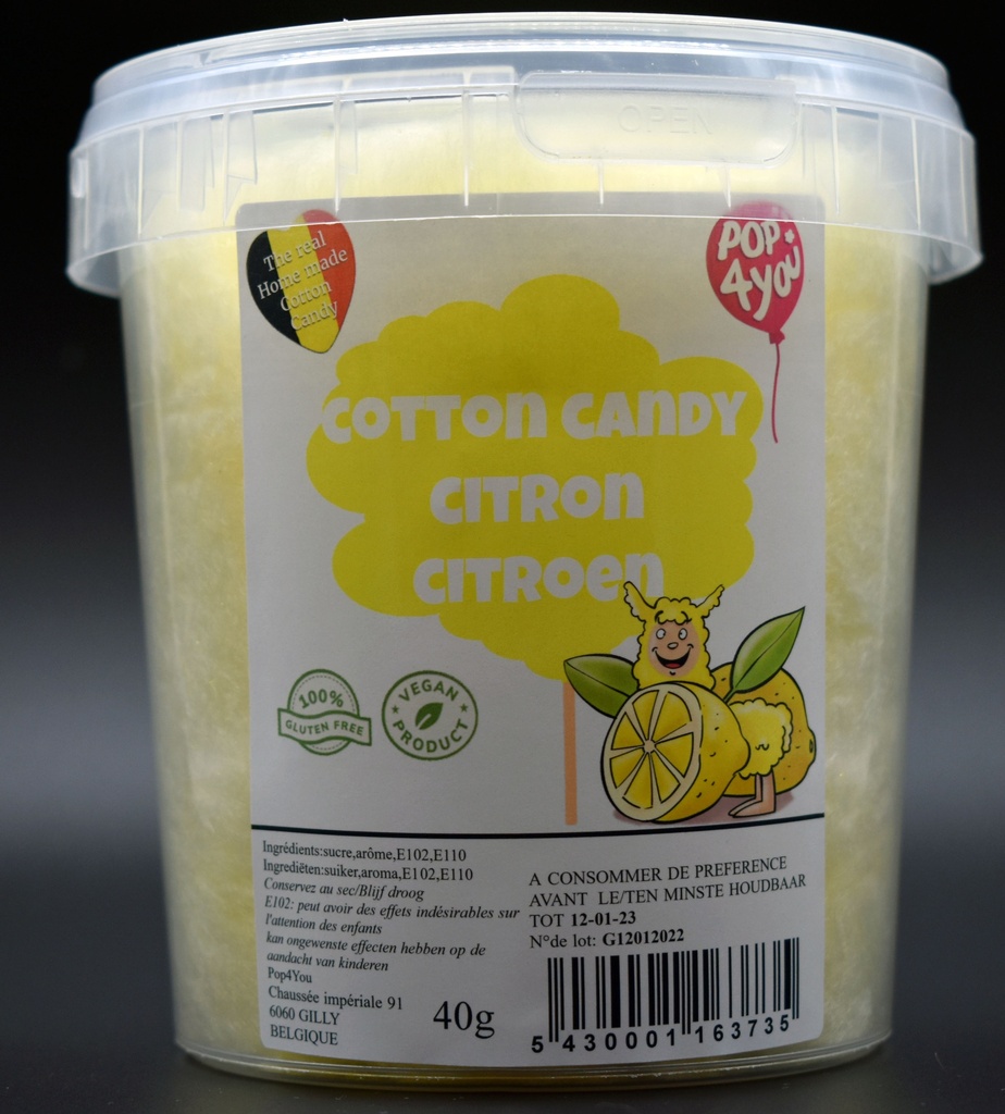 [BAPCI40] Barbe à papa citron 40g