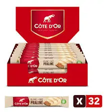 COTE D'OR PRALINE BLANC 46G X 32 